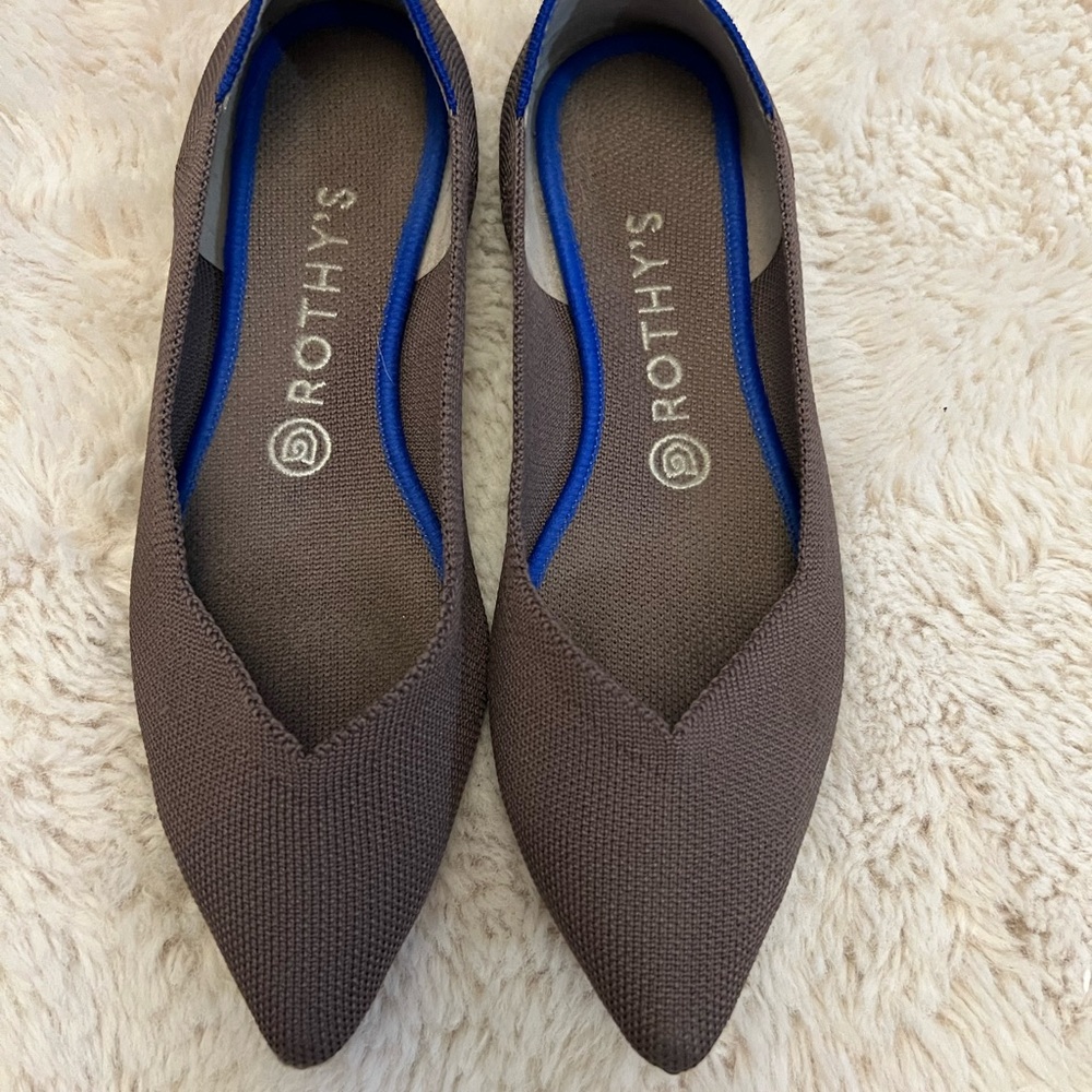 Rothy’s The Points Slip-ons in Mink  size 8.5